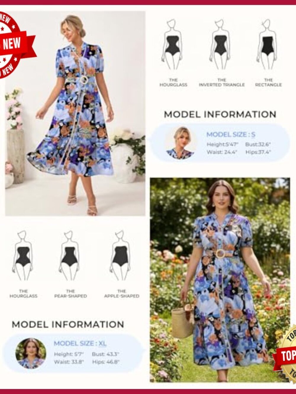Floral Maxi Dress with Pockets & Belt, Puff Sleeves, Casual Boho Style - Picture 4 of 7